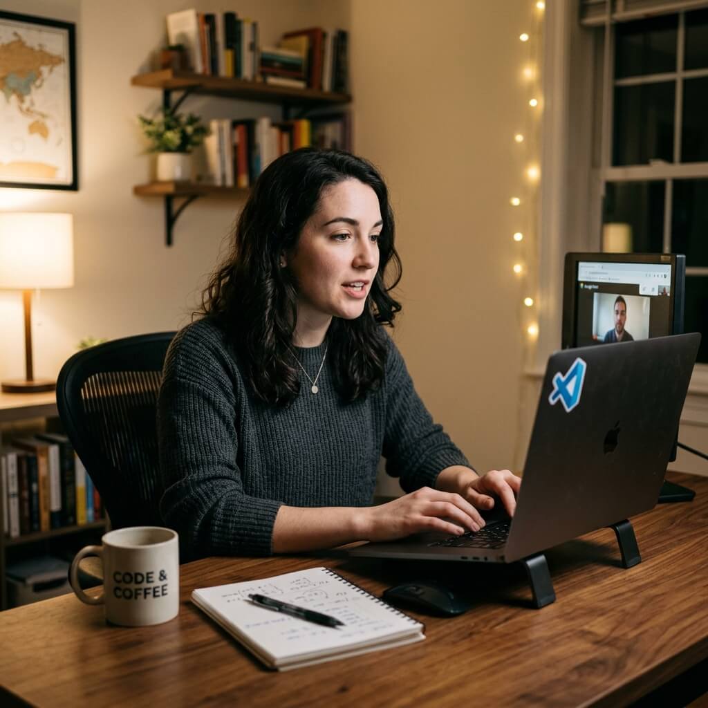 Candidate practicing code interview with TruInterview